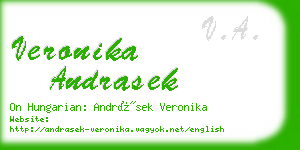 veronika andrasek business card